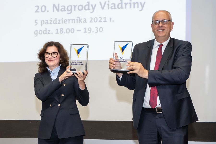 Recipients of the Viadrina Prize 2021: Mayor of the City of Gdansk and Mayor of the City of Bremen