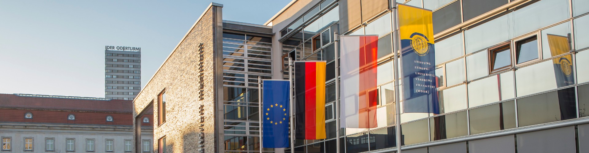 Flags in front of the AM